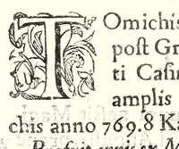 An illustration from Elogia abbatvm sacri Monasterij Casinensis : ad rum. patrem d. Simplicivm Caffarellvm, congregationis casinensis praesidem generalem (1630)