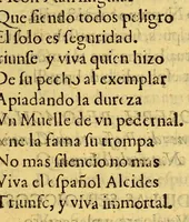 An illustration from El Parnaso del Real Colegio de San Martin : prostrado a los pies del Excmo. senor conde de la Monclova, virrey, gouernador, y capitan general de estos reynos &c. Le consagra. Como a su esclarecido, y real patron vna varia, hermosa, y florida selva de poesias en aplauso de la heroyca obra del muelle que en el Puerto del Callao à fabricado su excelencia, que es la octava marauilla. Siendo rector de dicho Colegio Real de San Martin, el reverendo padre Manuel de Herla cathedratico, que fue de prima en la Real Vniuersidad del Cuzco, y en el Colegio Maximo de San Pablo de Lima, y calificador del Santo Tribunal de la Inquisicion (1694)