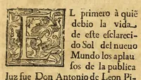 An illustration from El Sol del Nuevo Mundo : ideado y compuesto en las esclarecidas operaciones del bienaventurado Toribio Arzobispo de Lima (1683)