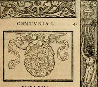 An illustration from Emblemas morales de Don Sebastian de Couarrubias Orozco, capellan del rey N.S. Maestrescuela, y canonigo de Cuenca, consultor del santo oficio (1610)