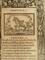 An illustration from Emblemas morales de Don Sebastian de Couarrubias Orozco, capellan del rey N.S. Maestrescuela, y canonigo de Cuenca, consultor del santo oficio (1610)