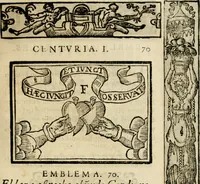 An illustration from Emblemas morales de Don Sebastian de Couarrubias Orozco, capellan del rey N.S. Maestrescuela, y canonigo de Cuenca, consultor del santo oficio (1610)