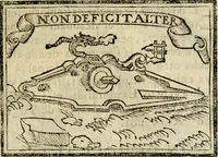 An illustration from Emblemas morales de Don Sebastian de Couarrubias Orozco, capellan del rey N.S. Maestrescuela, y canonigo de Cuenca, consultor del santo oficio (1610)