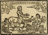 An illustration from Emblemas morales de Don Sebastian de Couarrubias Orozco, capellan del rey N.S. Maestrescuela, y canonigo de Cuenca, consultor del santo oficio (1610)