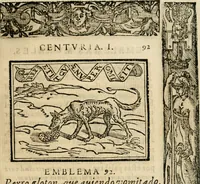 An illustration from Emblemas morales de Don Sebastian de Couarrubias Orozco, capellan del rey N.S. Maestrescuela, y canonigo de Cuenca, consultor del santo oficio (1610)