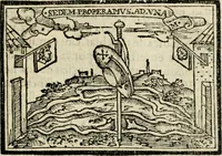An illustration from Emblemas morales de Don Sebastian de Couarrubias Orozco, capellan del rey N.S. Maestrescuela, y canonigo de Cuenca, consultor del santo oficio (1610)