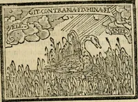 An illustration from Emblemas morales de Don Sebastian de Couarrubias Orozco, capellan del rey N.S. Maestrescuela, y canonigo de Cuenca, consultor del santo oficio (1610)