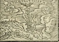 An illustration from Emblemas morales de Don Sebastian de Couarrubias Orozco, capellan del rey N.S. Maestrescuela, y canonigo de Cuenca, consultor del santo oficio (1610)