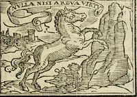 An illustration from Emblemas morales de Don Sebastian de Couarrubias Orozco, capellan del rey N.S. Maestrescuela, y canonigo de Cuenca, consultor del santo oficio (1610)