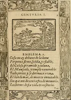 An illustration from Emblemas morales de Don Sebastian de Couarrubias Orozco, capellan del rey N.S. Maestrescuela, y canonigo de Cuenca, consultor del santo oficio (1610)