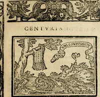 An illustration from Emblemas morales de Don Sebastian de Couarrubias Orozco, capellan del rey N.S. Maestrescuela, y canonigo de Cuenca, consultor del santo oficio (1610)