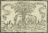 An illustration from Emblemas morales de Don Sebastian de Couarrubias Orozco, capellan del rey N.S. Maestrescuela, y canonigo de Cuenca, consultor del santo oficio (1610)