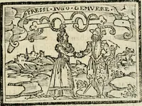 An illustration from Emblemas morales de Don Sebastian de Couarrubias Orozco, capellan del rey N.S. Maestrescuela, y canonigo de Cuenca, consultor del santo oficio (1610)