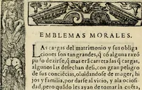 An illustration from Emblemas morales de Don Sebastian de Couarrubias Orozco, capellan del rey N.S. Maestrescuela, y canonigo de Cuenca, consultor del santo oficio (1610)