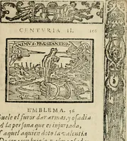 An illustration from Emblemas morales de Don Sebastian de Couarrubias Orozco, capellan del rey N.S. Maestrescuela, y canonigo de Cuenca, consultor del santo oficio (1610)