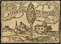 An illustration from Emblemas morales de Don Sebastian de Couarrubias Orozco, capellan del rey N.S. Maestrescuela, y canonigo de Cuenca, consultor del santo oficio (1610)