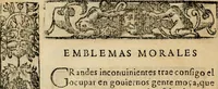 An illustration from Emblemas morales de Don Sebastian de Couarrubias Orozco, capellan del rey N.S. Maestrescuela, y canonigo de Cuenca, consultor del santo oficio (1610)