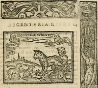 An illustration from Emblemas morales de Don Sebastian de Couarrubias Orozco, capellan del rey N.S. Maestrescuela, y canonigo de Cuenca, consultor del santo oficio (1610)