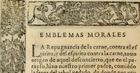 An illustration from Emblemas morales de Don Sebastian de Couarrubias Orozco, capellan del rey N.S. Maestrescuela, y canonigo de Cuenca, consultor del santo oficio (1610)