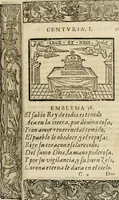 An illustration from Emblemas morales de Don Sebastian de Couarrubias Orozco, capellan del rey N.S. Maestrescuela, y canonigo de Cuenca, consultor del santo oficio (1610)