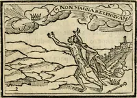 An illustration from Emblemas morales de Don Sebastian de Couarrubias Orozco, capellan del rey N.S. Maestrescuela, y canonigo de Cuenca, consultor del santo oficio (1610)