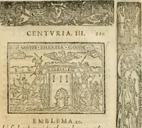 An illustration from Emblemas morales de Don Sebastian de Couarrubias Orozco, capellan del rey N.S. Maestrescuela, y canonigo de Cuenca, consultor del santo oficio (1610)