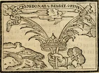 An illustration from Emblemas morales de Don Sebastian de Couarrubias Orozco, capellan del rey N.S. Maestrescuela, y canonigo de Cuenca, consultor del santo oficio (1610)