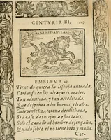 An illustration from Emblemas morales de Don Sebastian de Couarrubias Orozco, capellan del rey N.S. Maestrescuela, y canonigo de Cuenca, consultor del santo oficio (1610)
