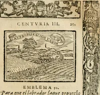 An illustration from Emblemas morales de Don Sebastian de Couarrubias Orozco, capellan del rey N.S. Maestrescuela, y canonigo de Cuenca, consultor del santo oficio (1610)