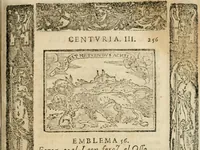An illustration from Emblemas morales de Don Sebastian de Couarrubias Orozco, capellan del rey N.S. Maestrescuela, y canonigo de Cuenca, consultor del santo oficio (1610)