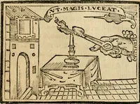 An illustration from Emblemas morales de Don Sebastian de Couarrubias Orozco, capellan del rey N.S. Maestrescuela, y canonigo de Cuenca, consultor del santo oficio (1610)