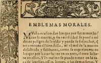 An illustration from Emblemas morales de Don Sebastian de Couarrubias Orozco, capellan del rey N.S. Maestrescuela, y canonigo de Cuenca, consultor del santo oficio (1610)