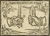 An illustration from Emblemas morales de Don Sebastian de Couarrubias Orozco, capellan del rey N.S. Maestrescuela, y canonigo de Cuenca, consultor del santo oficio (1610)