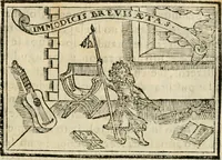 An illustration from Emblemas morales de Don Sebastian de Couarrubias Orozco, capellan del rey N.S. Maestrescuela, y canonigo de Cuenca, consultor del santo oficio (1610)