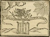 An illustration from Emblemas morales de Don Sebastian de Couarrubias Orozco, capellan del rey N.S. Maestrescuela, y canonigo de Cuenca, consultor del santo oficio (1610)