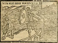 An illustration from Emblemas morales de Don Sebastian de Couarrubias Orozco, capellan del rey N.S. Maestrescuela, y canonigo de Cuenca, consultor del santo oficio (1610)