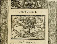 An illustration from Emblemas morales de Don Sebastian de Couarrubias Orozco, capellan del rey N.S. Maestrescuela, y canonigo de Cuenca, consultor del santo oficio (1610)