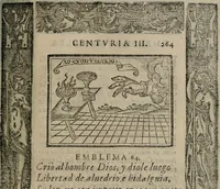 An illustration from Emblemas morales de Don Sebastian de Couarrubias Orozco ... (1610)