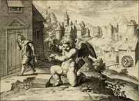 An illustration from Emblemata amatoria = Afbeeldinghen van minne = Emblemes d'amour (1618)