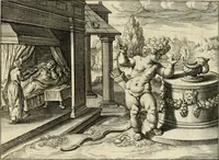 An illustration from Emblemata amatoria = Afbeeldinghen van minne = Emblemes d'amour (1618)