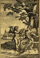 An illustration from Emblemata amatoria : emblemes d'amour en quatre langue [i.e. langues] (1690)
