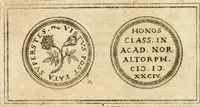 Picture 29 of 150 from Emblemata anniversaria Academiae Altorfinae : stvdiorvm ivventvtis exercitandorvm cavsa proposita et variorvm orationibvs exposita (1597), leaf 55