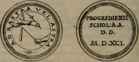 An illustration from Emblemata anniversaria Academiae Altorfinae : studiorum iuventutis exercitandorum causa proposita et variorum orationibus exposita (1597)