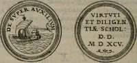 An illustration from Emblemata anniversaria Academiae Altorfinae : studiorum iuventutis exercitandorum causa proposita et variorum orationibus exposita (1597)