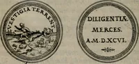 An illustration from Emblemata anniversaria Academiae Altorfinae : studiorum iuventutis exercitandorum causa proposita et variorum orationibus exposita (1597)