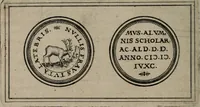 An illustration from Emblemata anniversaria Academiae Altorfinae : studiorum iuventutis exercitandorum causa proposita et variorum orationibus exposita (1597)