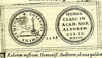 An illustration from Emblemata anniversaria Academiae Noribergensis, qvae est Altorffii: stvdiorum juventutis exercitandorum caussâ inde ab ann. Christi CD D LXXVII usq; ad annum CD D CXVI proposita; oratiunculis eruditis & nervosis in panegyribus academicis explicata (1617)