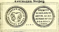 An illustration from Emblemata anniversaria Academiae Noribergensis, qvae est Altorffii: stvdiorum juventutis exercitandorum caussâ inde ab ann. Christi CD D LXXVII usq; ad annum CD D CXVI proposita; oratiunculis eruditis & nervosis in panegyribus academicis explicata (1617)
