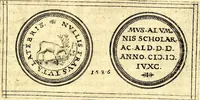 An illustration from Emblemata anniversaria Academiae Noribergensis, qvae est Altorffii: stvdiorum juventutis exercitandorum caussâ inde ab ann. Christi CD D LXXVII usq; ad annum CD D CXVI proposita; oratiunculis eruditis & nervosis in panegyribus academicis explicata (1617)