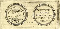 An illustration from Emblemata anniversaria Academiae Noribergensis, qvae est Altorffii: stvdiorum juventutis exercitandorum caussâ inde ab ann. Christi CD D LXXVII usq; ad annum CD D CXVI proposita; oratiunculis eruditis & nervosis in panegyribus academicis explicata (1617)
